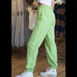 Brandy Melville Green Rosa Sweatpants 